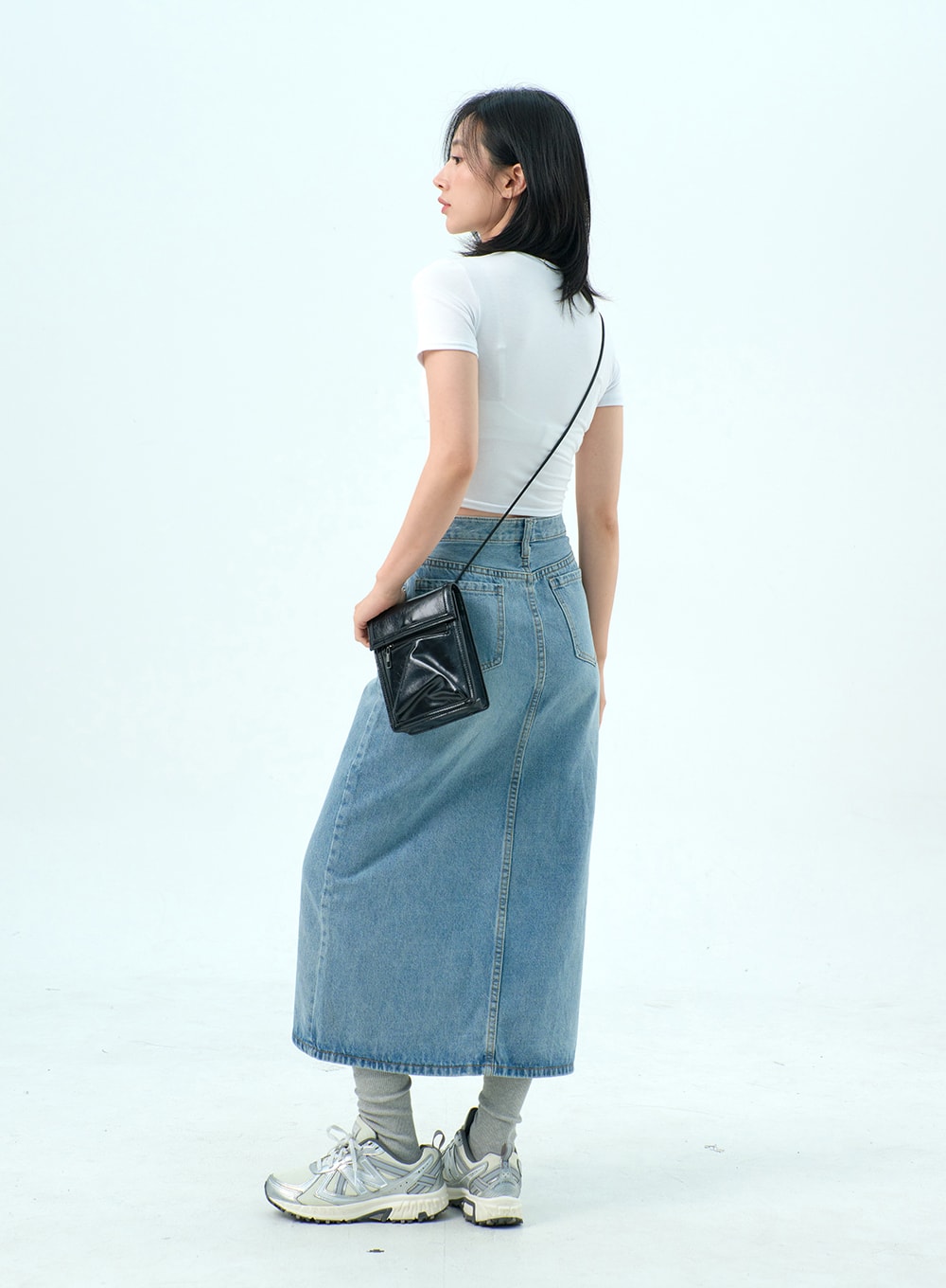 Amazon.com: Summer Skirt Denim High Waist Skirt with Pocket Fringe Korean  Style Cool Mini Denim Skirt Blue S : Clothing, Shoes & Jewelry